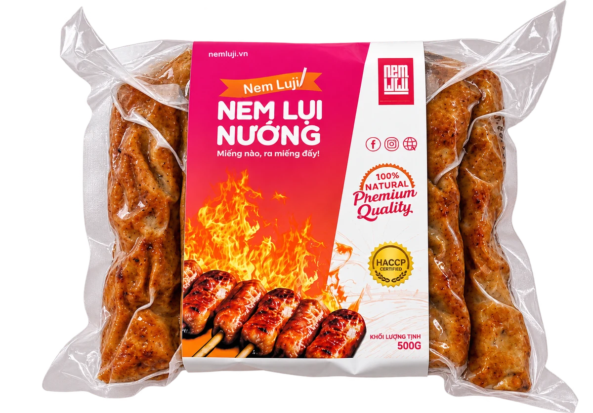 Gói nem lụi nướng Nem Luji 500g